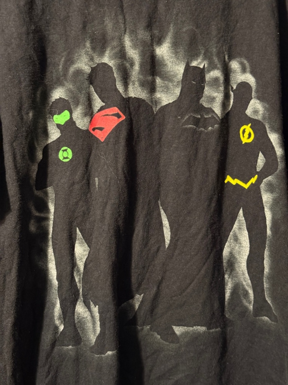 DC Comics Justice League Short Sleeve Tee - Black with Neon Accents